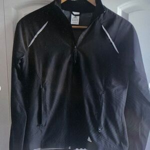 Adidas Black Track Jacket with White Stripes